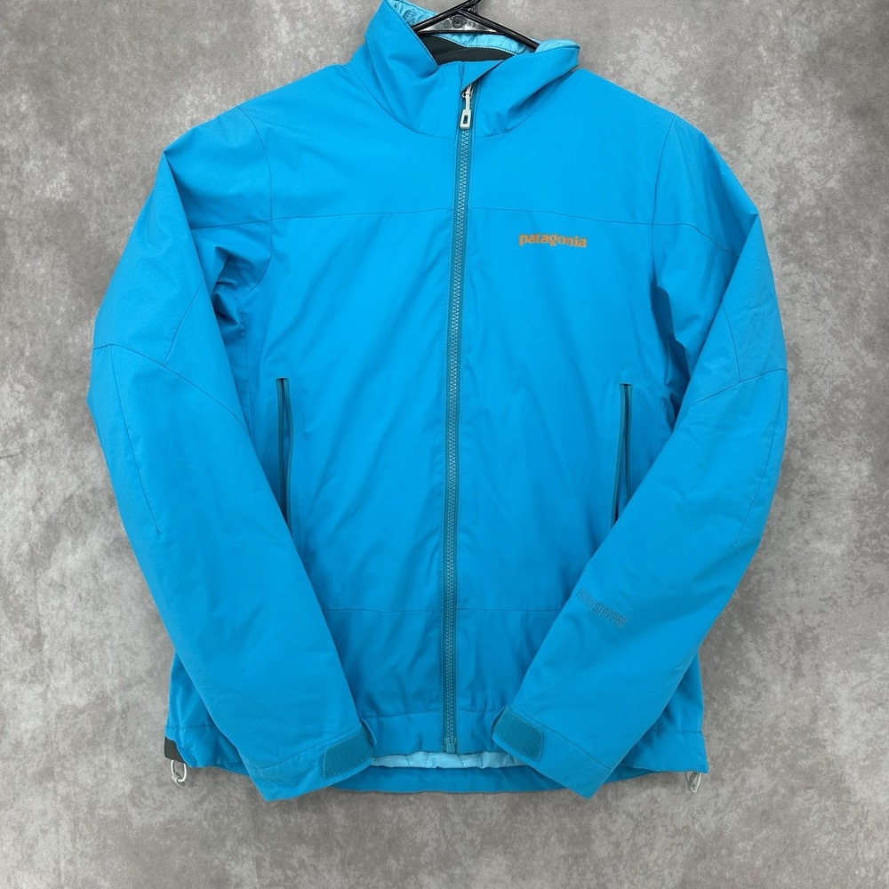 Patagonia Women's M Windstopper PrimaLoft Insulated Jacket Blue Full Zip